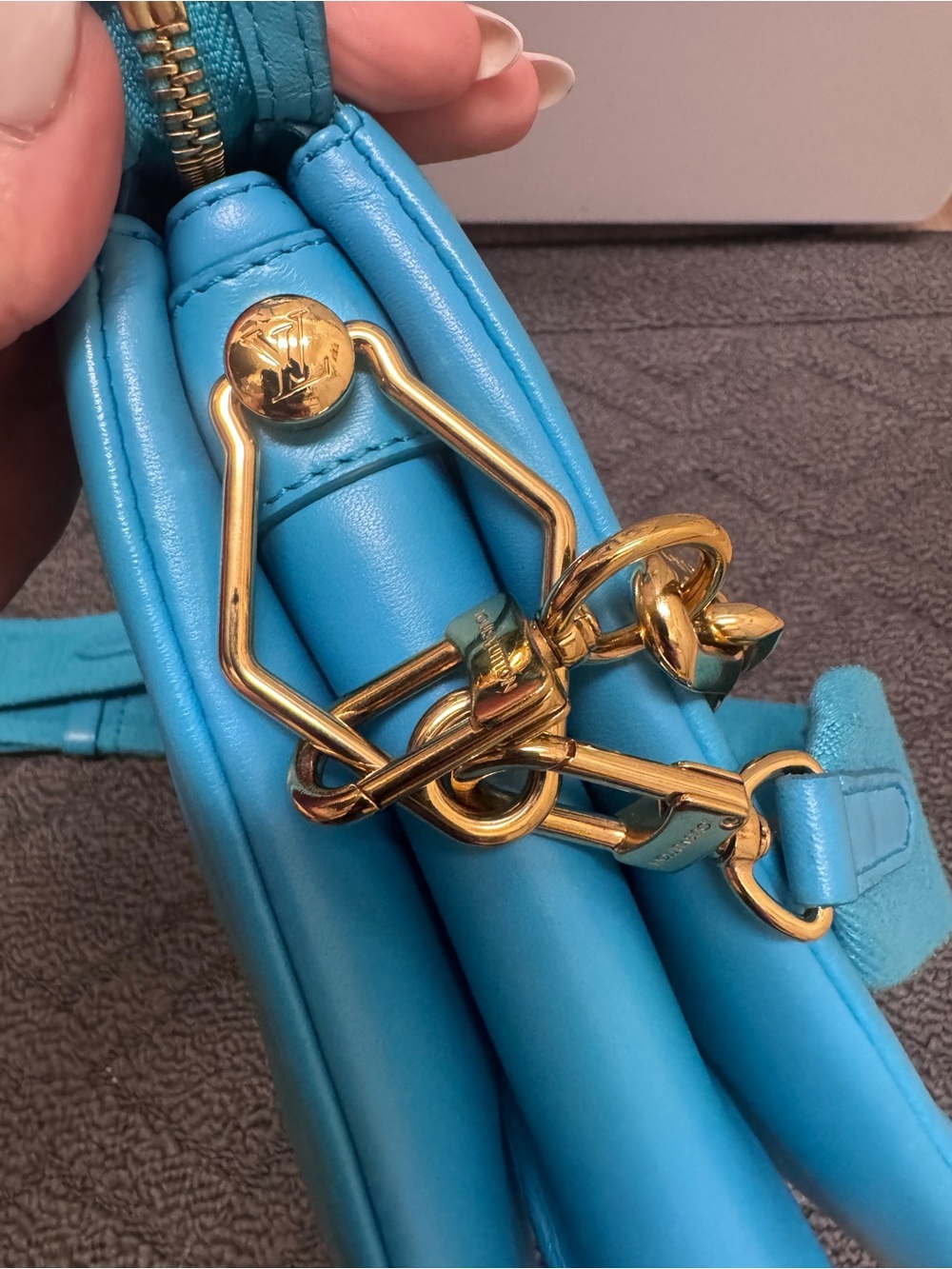 Louis Vuitton Turquoise Coussin Embossed Monogram Shoulder Bag - Picture 8 of 14